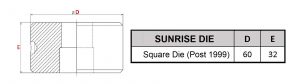 Sunrise square die post 1999