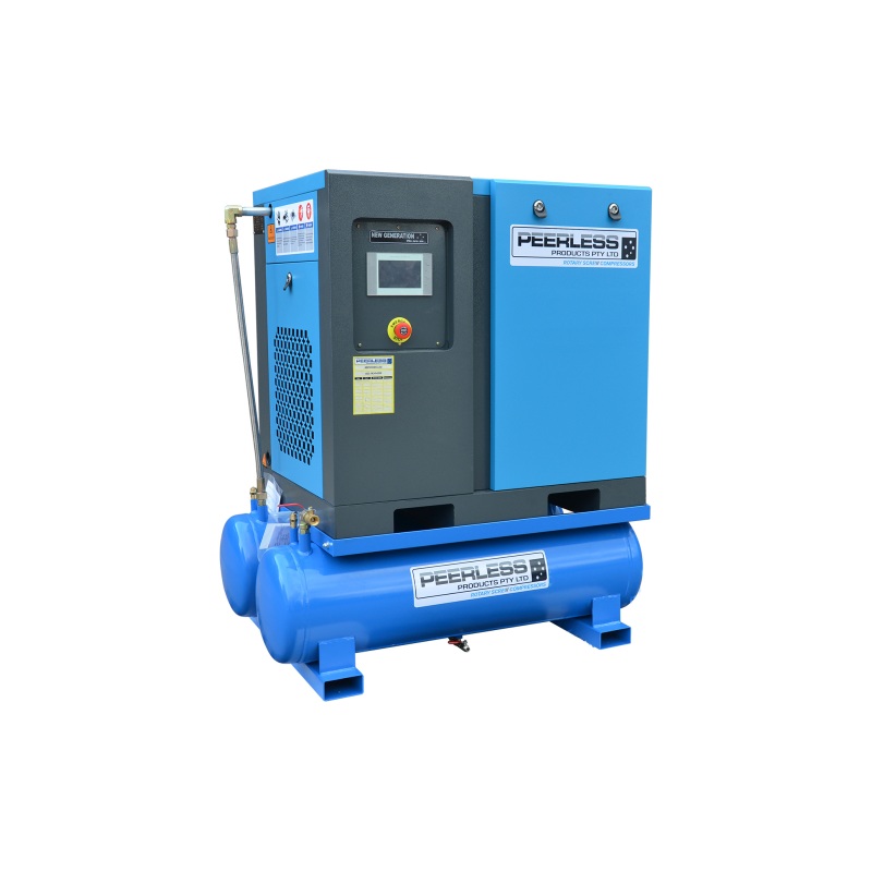 Peerless HQD10 Rotary Screw Air Compressor with Variable Speed Direct Drive 10HP Full Feature 8 Bar – 35.3 CFM / 1000 LPM