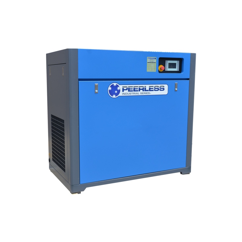 Peerless HQD30 Rotary Screw Air Compressor with Variable Speed Direct Drive 30HP Basemount Only 10 Bar – 110 CFM / 3113 LPM