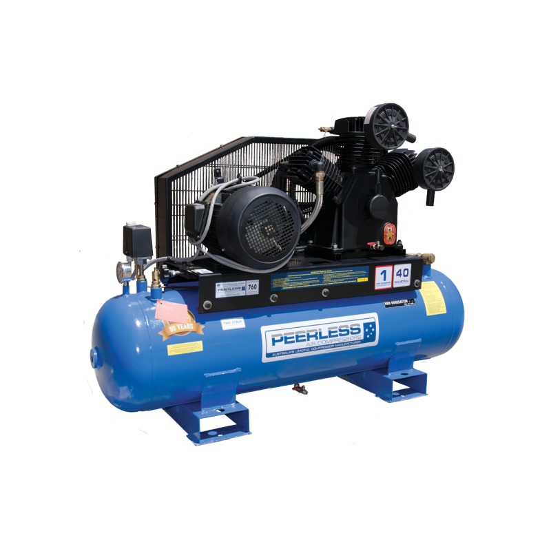 Peerless PHP40 Three Phase Air Compressor Belt Drive 7.5HP Stationary – for High Pressure – 40 CFM / 720 LPM