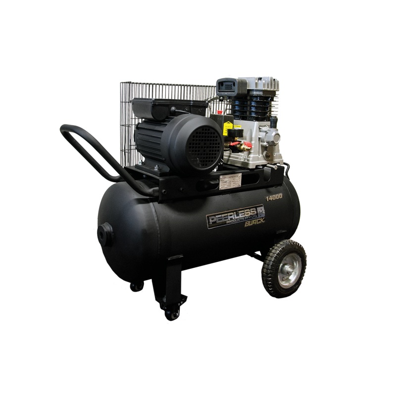 Peerless PB14000 Single Phase Air Compressor Belt Drive 2.5HP Portable – 11 CFM / 220 LPM