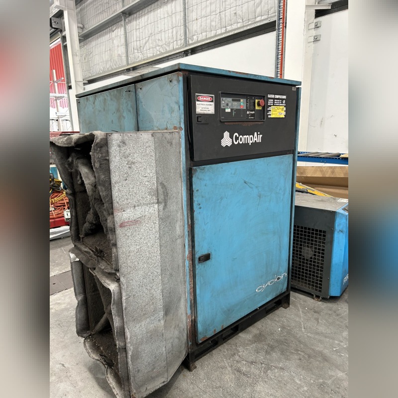 Used Screw Compressor 34kW, Dryer, and Pressure Vessel