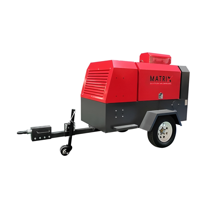 Matrix DTC265-AC Diesel Portable Air Compressor – 265 CFM / 7504LPM After Cooled For Blasting Applications